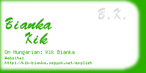 bianka kik business card